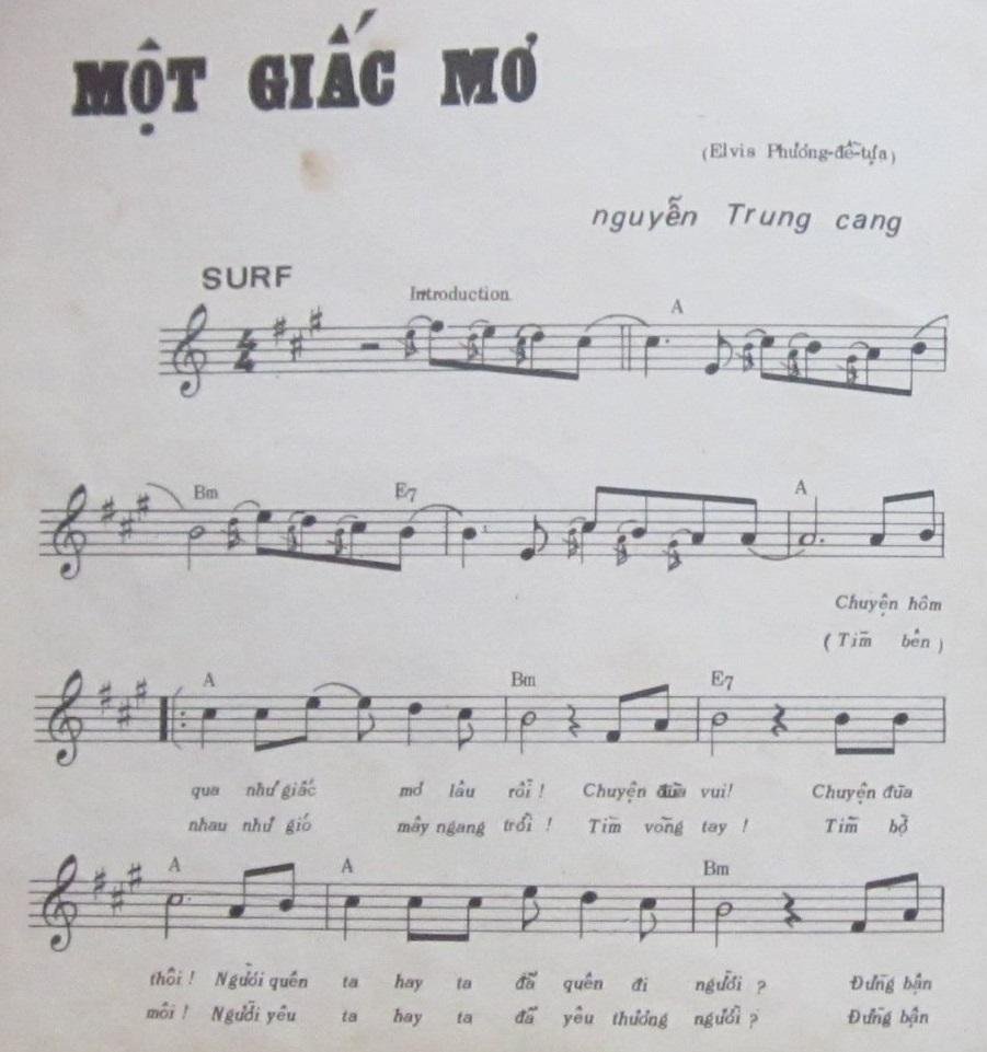 Sheet nhạc Một Giấc Mơ